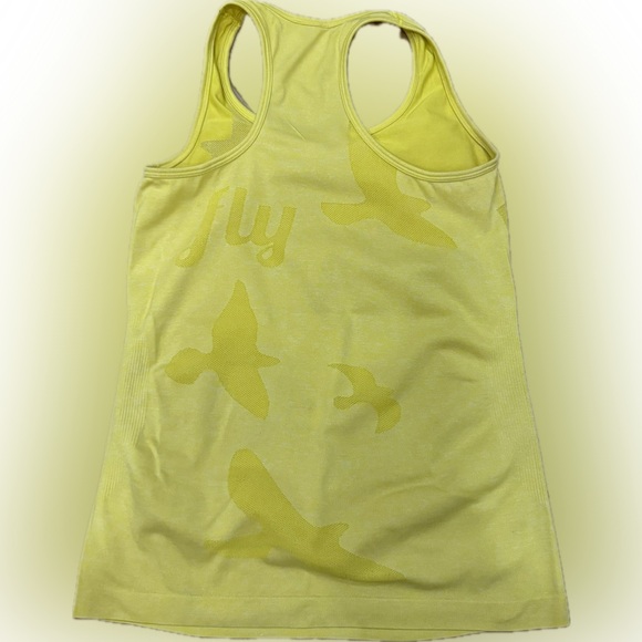 Oiselle Flyte Racerback Tank Top, Yellow, size small, gently worn - Picture 2 of 3